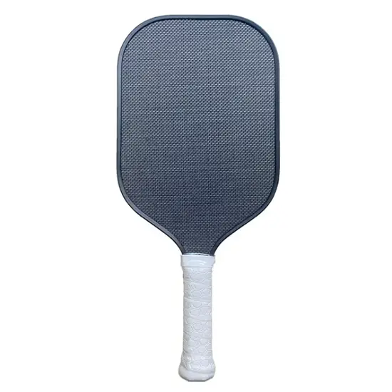 Silver-edged Titanium Pickleball Paddle from ApexonSport, showcasing the unique woven texture and Metal shield construction.