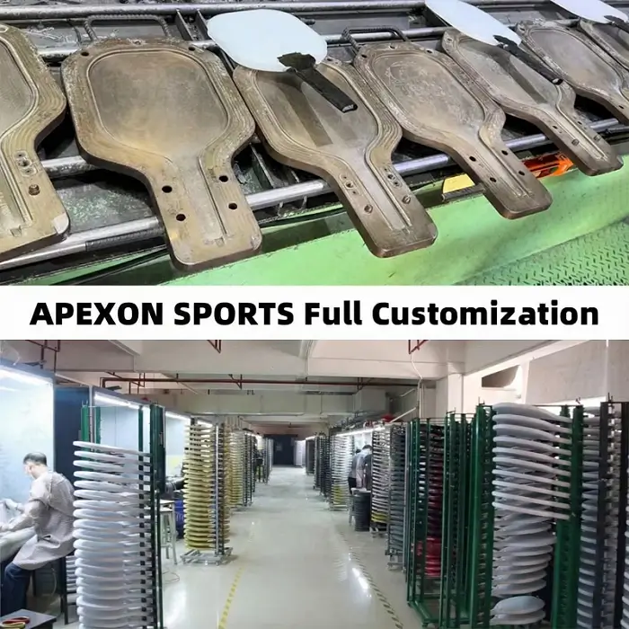 Professional carbon fiber pickleball paddle factory facility and custom manufacturing process at ApexonSport to support brand growth.