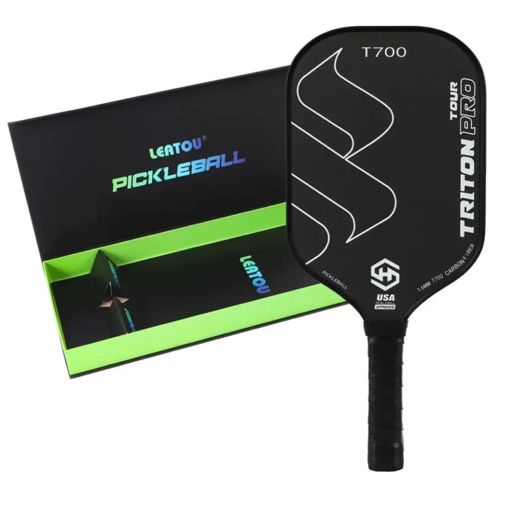 Custom printed packaging box for pickleball paddles with brand logo for retail and gift markets
