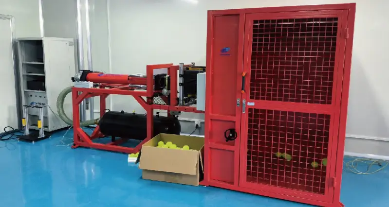 ApexonSport pickleball paddle PBCoR testing system for rebound performance and face deformation measurement